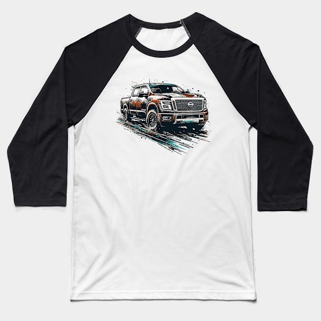 Nissan Titan Baseball T-Shirt by Vehicles-Art